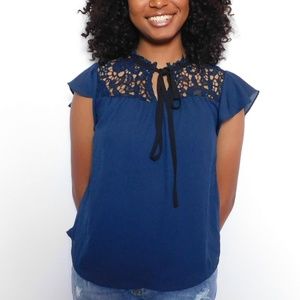 Navy Blue Blouse